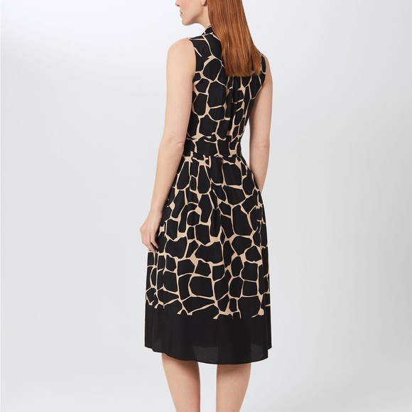 HOBBS london SUZANNA ANIMAL midi collar button dress animal print - Picture 4 of 9